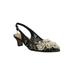 Women's Strovanni Slingback by J. Renee in Black Gold Floral (Size 7 1/2 M)