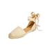 Wide Width Women's The Shayla Flat Espadrille by Comfortview in Light Tan (Size 7 W)