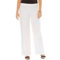 Plus Size Women's Wide-Leg Bend Over® Pant by Roaman's in White (Size 18 W)