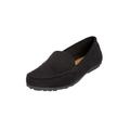 Extra Wide Width Women's The Milena Slip On Flat by Comfortview in Black (Size 7 1/2 WW)