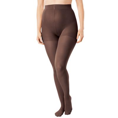 Plus Size Women's 2-Pack Smoothing Tights by Comfort Choice in Dark Coffee (Size C/D)