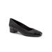 Wide Width Women's Daisy Block Heel by Trotters in Black (Size 6 1/2 W)