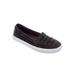Wide Width Women's The Analia Slip-On Sneaker by Comfortview in Black (Size 8 W)