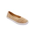 Extra Wide Width Women's The Jazlyn Slip-On Sneaker by Comfortview in Khaki (Size 10 1/2 WW)