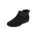 Extra Wide Width Women's The Farren Bootie by Comfortview in Black (Size 9 1/2 WW)