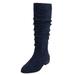 Wide Width Women's The Shelly Wide Calf Boot by Comfortview in Navy (Size 7 1/2 W)