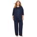 Plus Size Women's 3-Piece Lace Gala Pant Suit by Catherines in Mariner Navy (Size 32 WP)