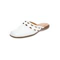 Extra Wide Width Women's The McKenna Slip On Mule by Comfortview in White (Size 8 1/2 WW)