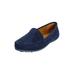 Wide Width Women's The Milena Slip On Flat by Comfortview in Navy (Size 12 W)