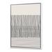 East Urban Home Minimal Geometric Lines & Squares V - Print on Canvas Metal in Black/White | 32 H x 24 W x 1 D in | Wayfair