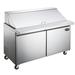 SABA Two Door Mega Top Sandwich 36.25" W x 34" D Prep Station Stainless Steel in Gray | 45.5 H x 34 W in | Wayfair SPS-36-15M