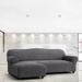 PAULATO by GA.I.CO. Stretch Sectional Sofa Slipcover - Italian Style & Quality - Mille Righe Collection (Left Chaise) | Wayfair mrigheLL-dgrey161