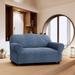 PAULATO by GA.I.CO. Stretch Loveseat Slipcover - Italian Style & Premium Quality - Mille Righe Collection Metal in Black | Wayfair mrighe2-blue180