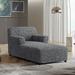 PAULATO by GA.I.CO. Microfibra Collection Stretch Chaise Lounge Slipcover - Easy to Clean & Durable in Gray | 35 H x 65 W x 45 D in | Wayfair