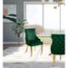 Rosdorf Park Kloss Tufted Upholstered Side chair Velvet, Stainless Steel in Green | 37.5 H x 24 W x 25.5 D in | Wayfair