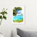 Highland Dunes Nature and Landscape Graceful View Coastal Landscapes - Picture Frame Painting Print on in Blue/Green | 19 H x 13 W x 1 D in | Wayfair