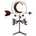 Gracie Oaks Siannah Crescent Moon & Star Weathervane Metal/Steel in Brown/Gray | 30 H x 21 W x 15.5 D in | Wayfair 06B9A8C48FF041BCABF3E59FA7D9E203