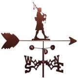 Winston Porter Mylor Scottish Bagpipe Player Weathervane Metal/Steel in Brown/Gray | 30 H x 21 W x 15.5 D in | Wayfair