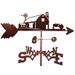 Gracie Oaks Bryne Farm Weathervane Metal/Steel in Brown/Gray | 30 H x 21 W x 15.5 D in | Wayfair 7F8BA8F13F694F36929F13D8C9513145