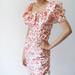 Zara Dresses | Nwt Zara Pink Floral Printed Ruffle Mini Dress | Color: Pink/White | Size: Xs
