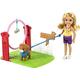 Barbie GTN62 - Chelsea-Karrierepuppe Blonde Chelsea-Puppe und Hundetrainerin-Spielset, Spielzeug ab 3 Jahren
