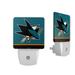 San Jose Sharks Stripe Design Nightlight 2-Pack