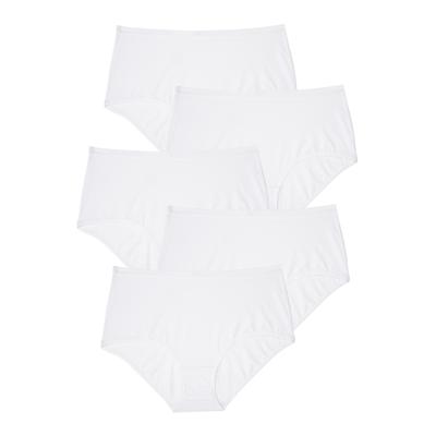 Plus Size Women's Stretch Cotton Brief 5-Pack by C...