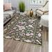 Black/Green 108 x 0.4 in Area Rug - House of Hampton® Valentina Floral Gardenia Pink Onyx Area Rug Polypropylene | 108 W x 0.4 D in | Wayfair