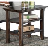 Lark Manor™ Edgecomb Solid Wood 4 Legs End Table w/ Storage Wood in Green/Brown | 20 H x 14 W x 24 D in | Wayfair 2FC5DB807CAC4C3AA25652CB94B9270B