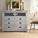 Birch Lane™ Wolferstorn 6 Drawer 48" W Solid Wood Double Dresser Wood in Gray | 40 H x 48 W x 18 D in | Wayfair 47832E15BCA44F19AC4EE84B1A6A39AF