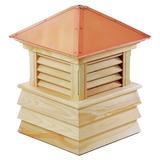 Gracie Oaks Eisenhower Wood Cupola Wood/Metal/Copper in Brown | 25 H x 18 W x 18 D in | Wayfair 85F81AFC65984AEF881CA5E8573FD53E