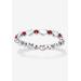 Women's Simulated Birthstone Heart Eternity Ring by PalmBeach Jewelry in July (Size 10)