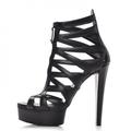 Gucci Shoes | Gucci Cage Platform Heels 37.5 Authentic | Color: Black | Size: 7.5