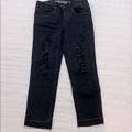 American Eagle Outfitters Jeans | Ae “Jegging Crop” Distressed Denim Jeans | Color: Black | Size: 2p