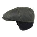 Stetson Hatteras Cotton Cap with Ear Flaps in Olive Green (Large 59cm)