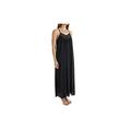 Shadowline womens31275XShadowline Women's Plus-Size Beloved 53 Inch Braided Spaghetti Strap Long Gown Solid Sleeveless Nightgown - Black - XXX-Large