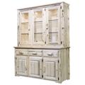 Loon Peak® Tustin China Cabinet Wood in Brown/Green | 80 H x 55 W x 21 D in | Wayfair 886E476677B646B98529C4E0781CE964