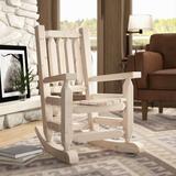 Loon Peak® Abella Rocking Chair Wood in Brown | 31 H x 20 W x 26 D in | Wayfair 6AE1F869246C4528B29532B638A4A571