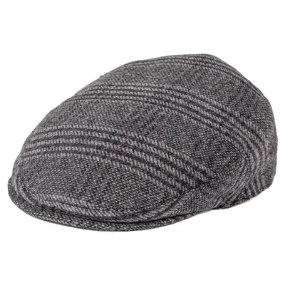 FEINION-Casquette plate en laine mélangée pour homme chapeau d'été à grands carreaux collection
