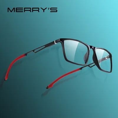 MERRYS DESIGN – lunettes de Sport pour hommes monture en aluminium branches en Silicone pour