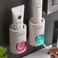 Distributeur automatique de dentifrice anti-poussière presse-dentifrice porte-brosse à dents