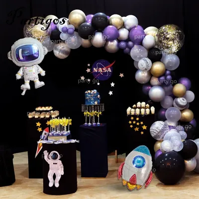 Ballons d'astronome pour fête dans l'espace 98 pièces/lot fusée en feuille d'aluminium guirxiété
