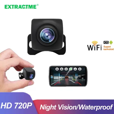 Extractme-Caméra de recul avec vision nocturne capteurs de stationnement pour voitures caméra de