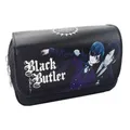 Trousse à crayons à fermeture éclair Anime Black Butler Style sac portefeuille sac à main poudres