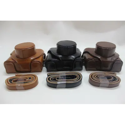 Étui en cuir rigide pour appareil photo couleur noir et marron pour Fujifilm Fuji X10 X20 Finepix