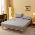 Juste de matelas monochrome avec bande élastique drap de lit ajusté drap de lit simple double