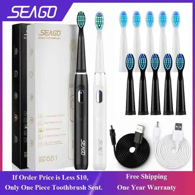 SEAGO – brosse à dents électrique Rechargeable achetez 2 pièces obtenez 50% de réduction brosse à
