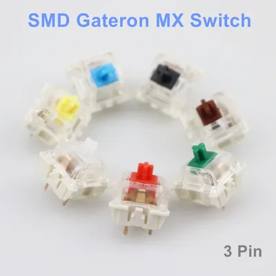 Interrupteurs SMD Gateron pour clavier mécanique noir rouge marron bleu clair vert jaune 3