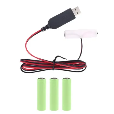 Éliminateur de batterie LR6 AA câble d'alimentation USB remplacer 1-4 pièces batterie AA 1.5V pour