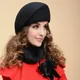 Béret en laine Fedoras pour femme et fille chapeau de peintre britannique DN casquette chaude